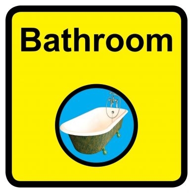 Bathroom Sign Dementia Friendly - 300mm x 300mm